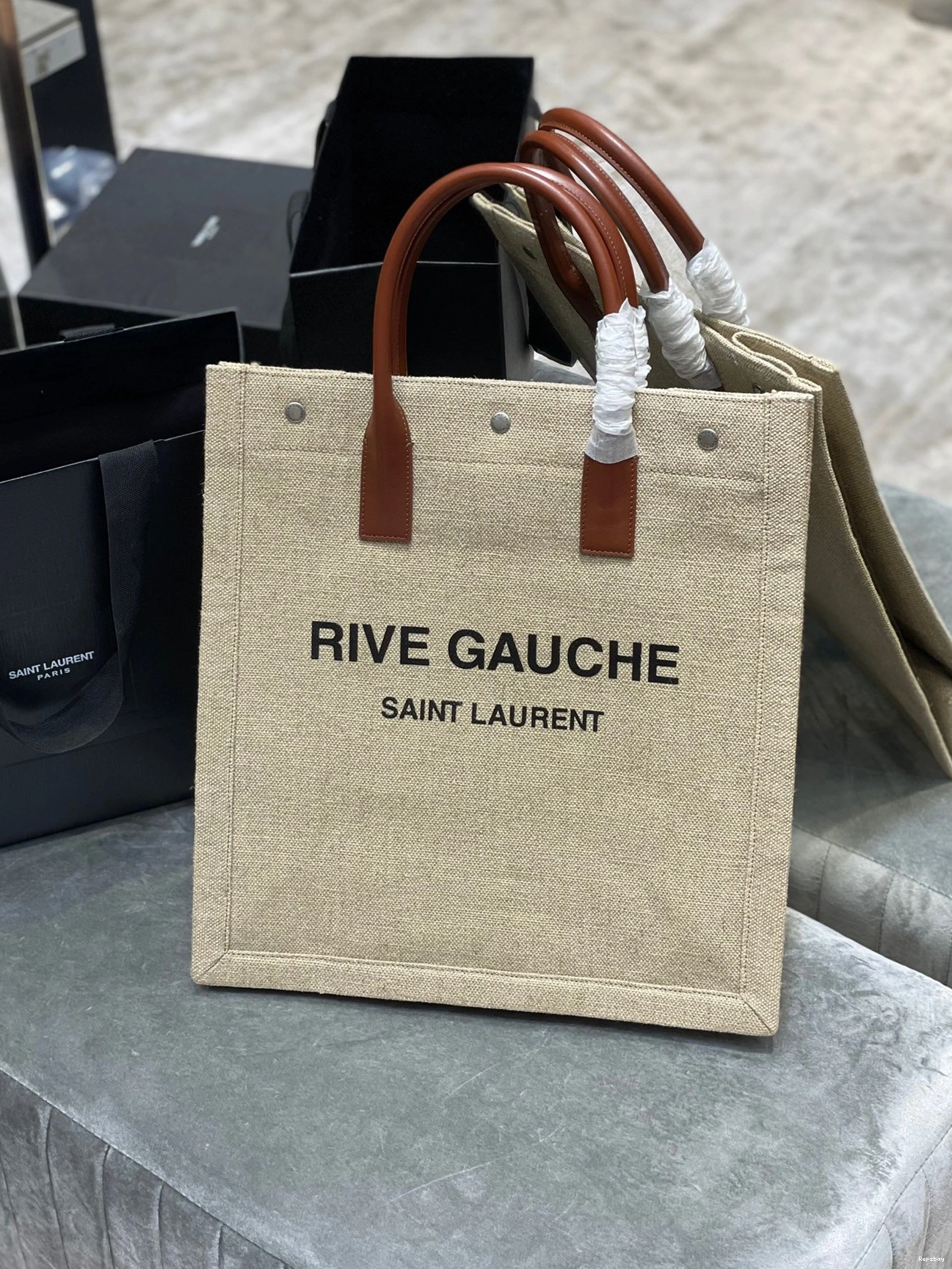 Rep ladies REP SHOPPING S GAUCHE N LINEN COTTON IN YSL BAG AND RIVE 0819